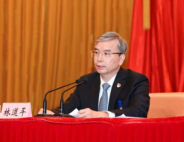 市委书记林道平代表市委常委会作报告,市委副书记,市长温湛滨就总结