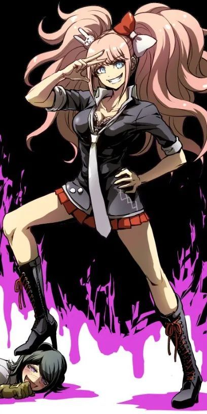 弹丸论破江之岛盾子动漫全面屏壁纸是你没见过的盾子