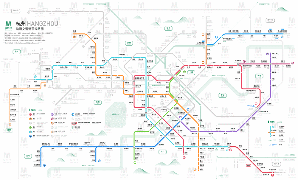 杭州地鐵第四期建設規劃線路圖7月版