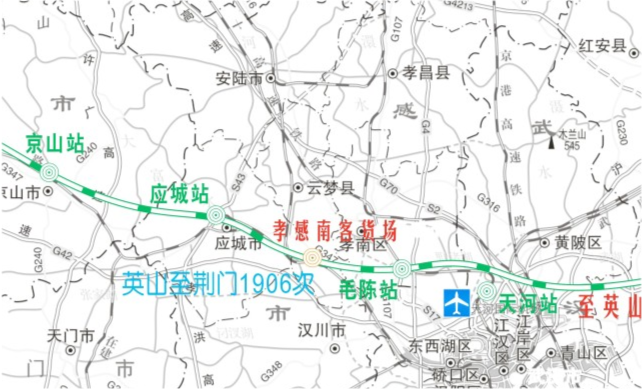 武漢至西寧鐵路(英山至竹溪段)規劃圖