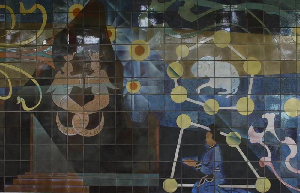 北京地铁2号线六幅老壁画恢复"青春"_腾讯新闻