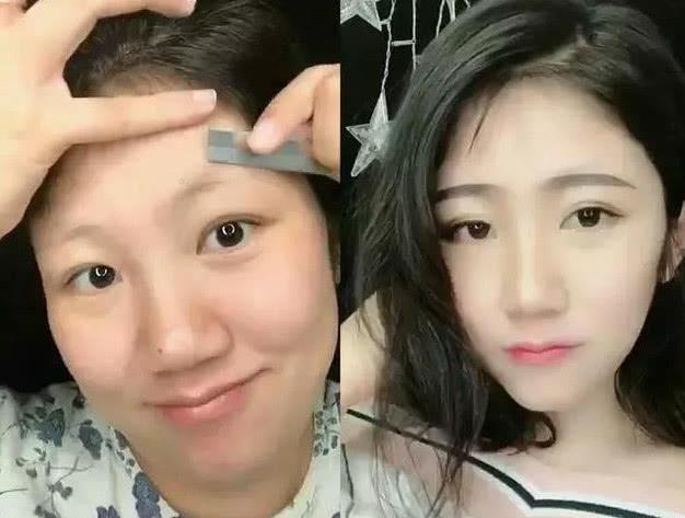 网红小姐姐们的美颜前后对比,变化太大了,看完你还敢网恋吗?