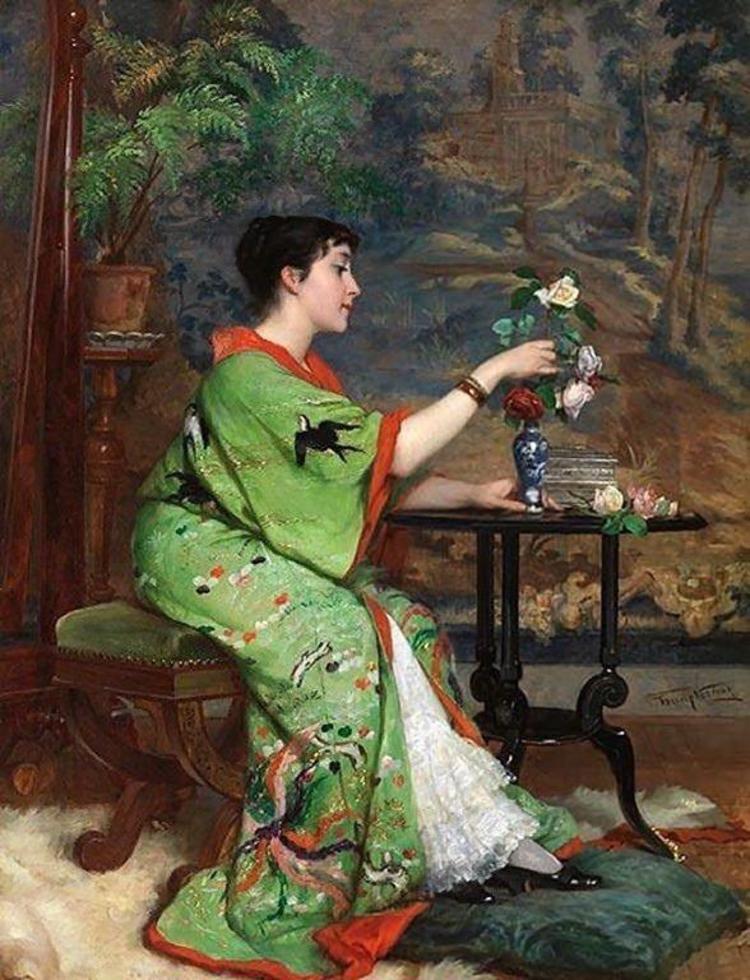 鉴赏|油画中的绿裙子_腾讯新闻