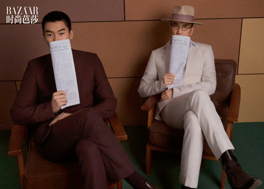 这不,林依轮就和小儿子林子轩一起登上了《时尚芭莎》,父子俩合作带来