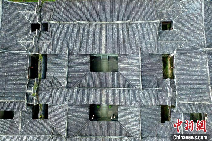 航拍福州永泰民间固宫仁和庄