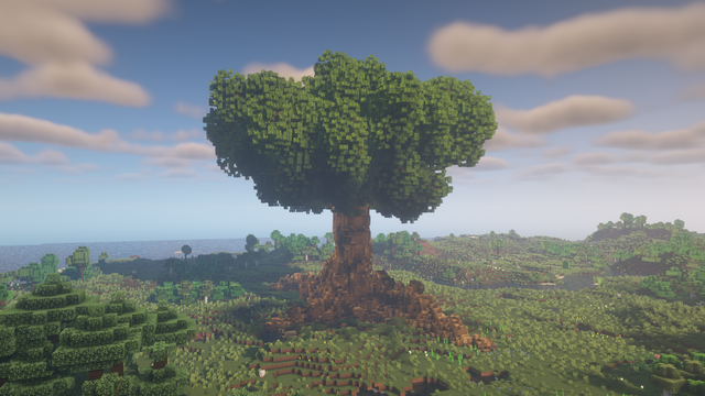 我的世界:mc玩家究竟有多无聊,花费一周时间,只为搭建一棵树!