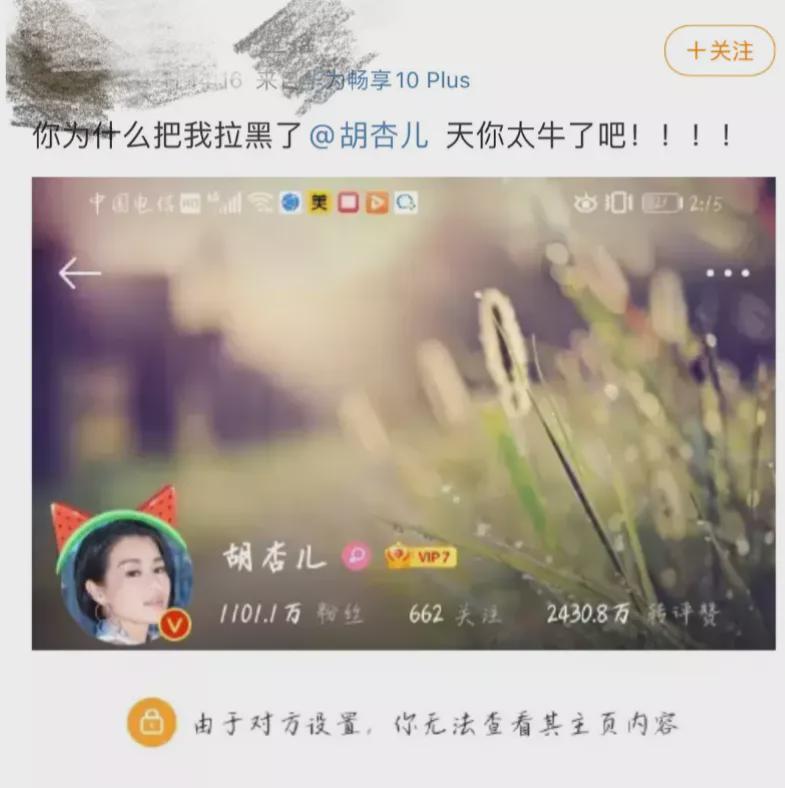 胡杏儿立场争议爆发沉默不回应，开始删帖拉黑网友，被斥责太心虚