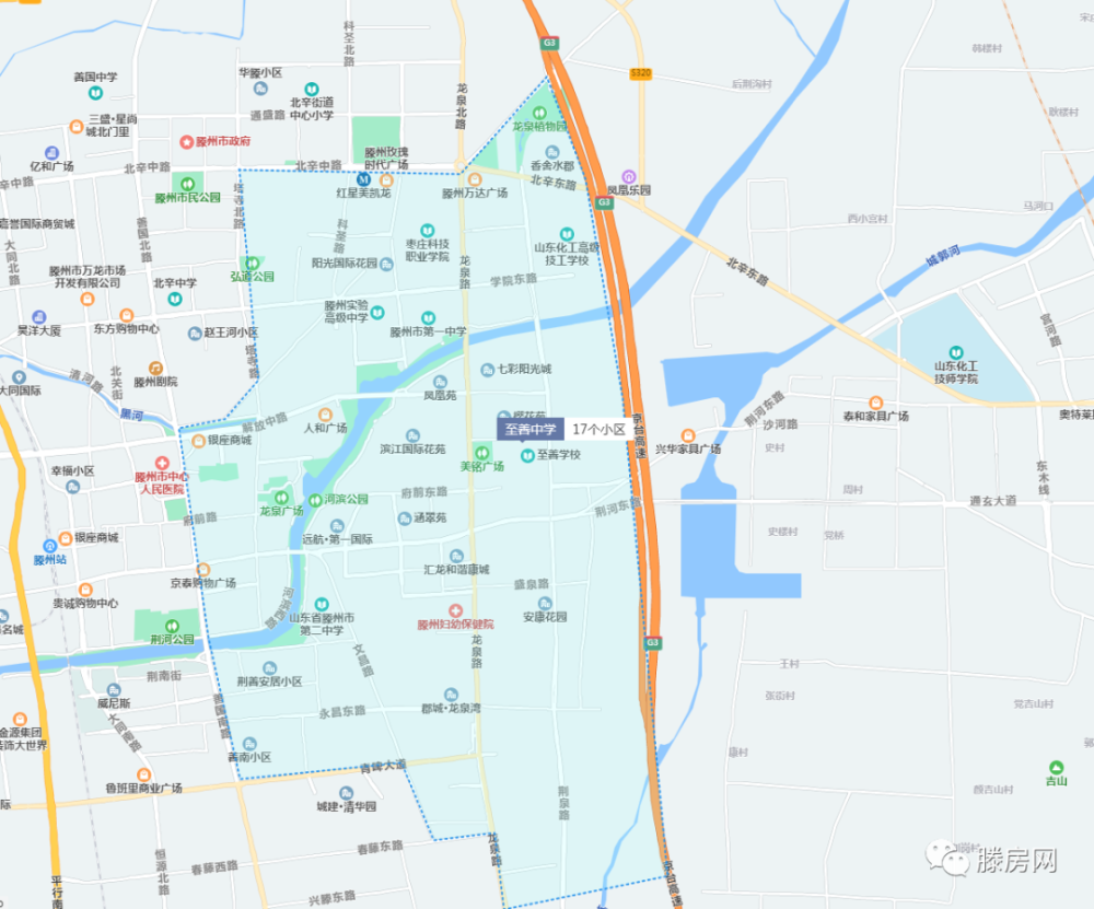 滕州城区公办初中及市直小学2021年招生范围附地图