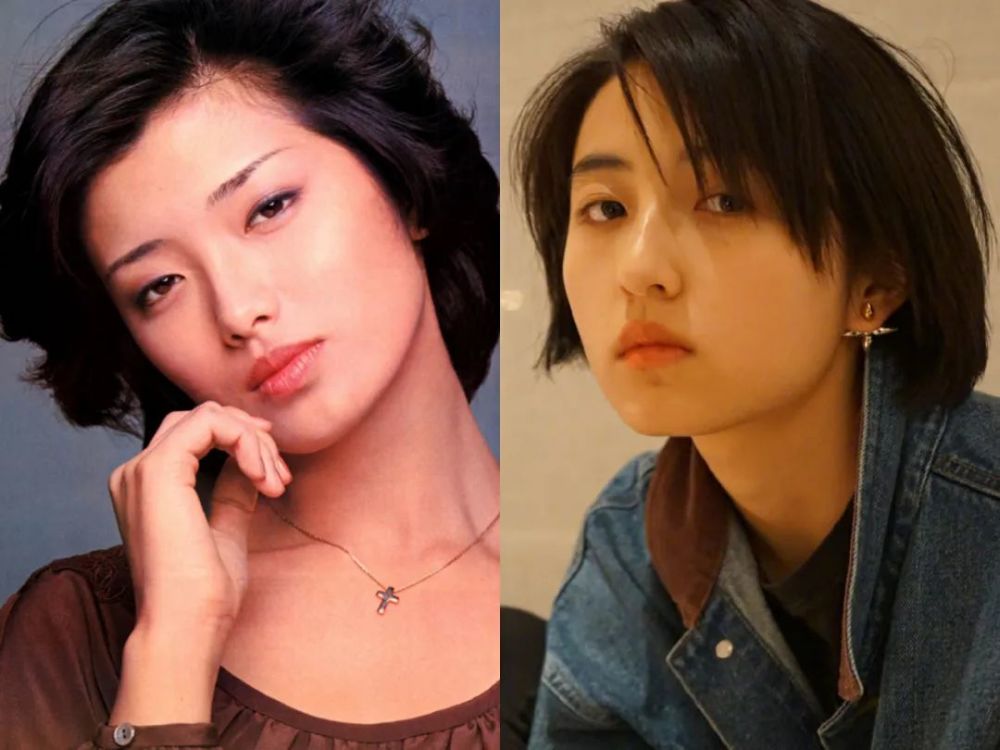 比如山口百惠是下垂眼,眉眼整体偏淡,眼距略宽,带有