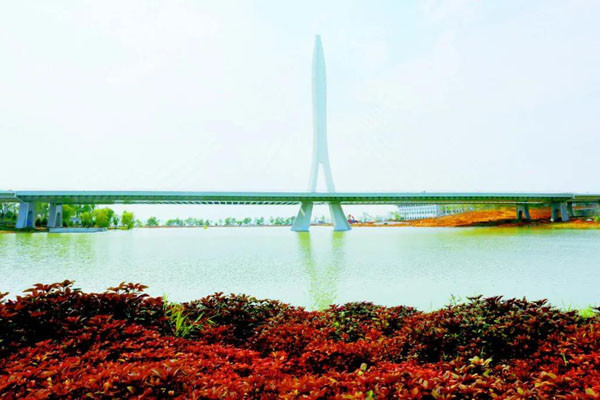 长治神农湖大桥建设加速犇跑