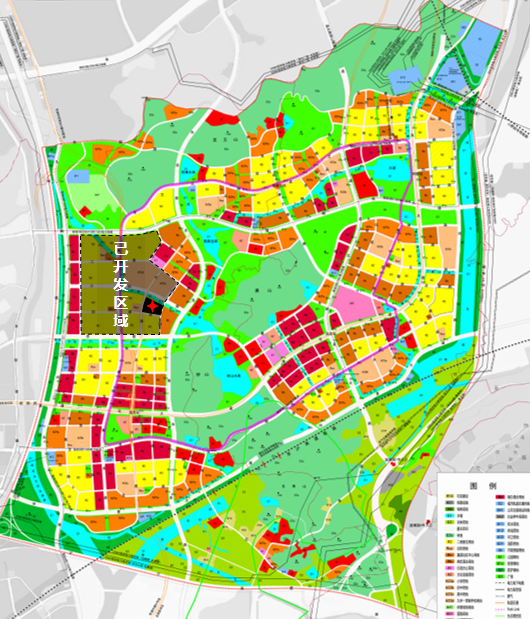 根据板块土地利用规划显示,紫东核心区规划以住宅,商办用地为主,南北