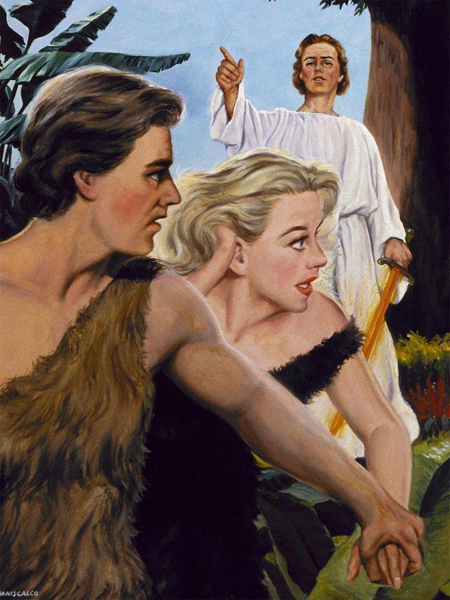 生活在伊甸园里面,就这样,世界上有了男人和女人,亚当和夏娃