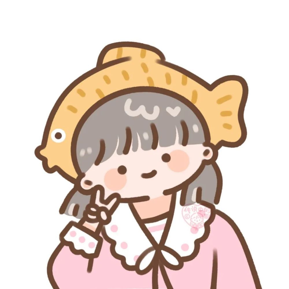 头像手绘一些带发箍头饰的可爱女孩