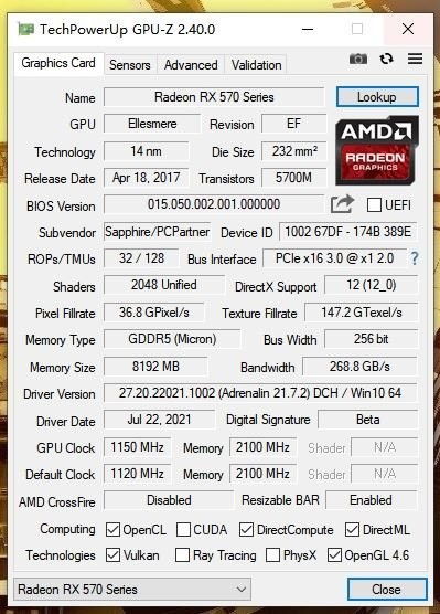 挖矿怪物蓝宝石推出双核心rx570duo矿卡60mhs算力功耗仅125w