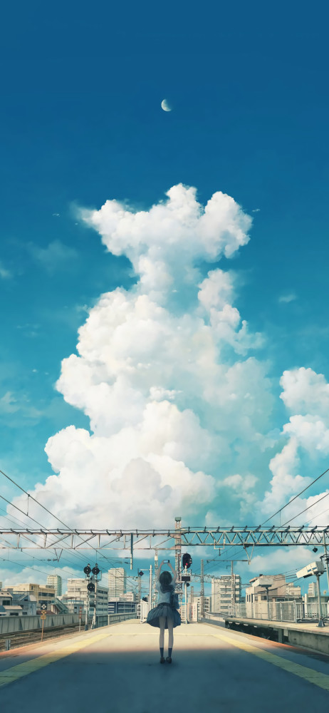 动漫天空插画壁纸高清