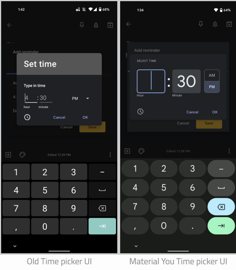 谷歌将为android带来全新的时间选择器ui