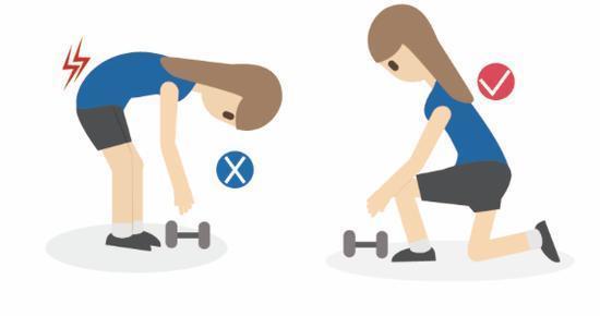 在直腿的状态下弯腰,腰椎各阶段受到的压力变得非常大,也是腰椎肌肉和