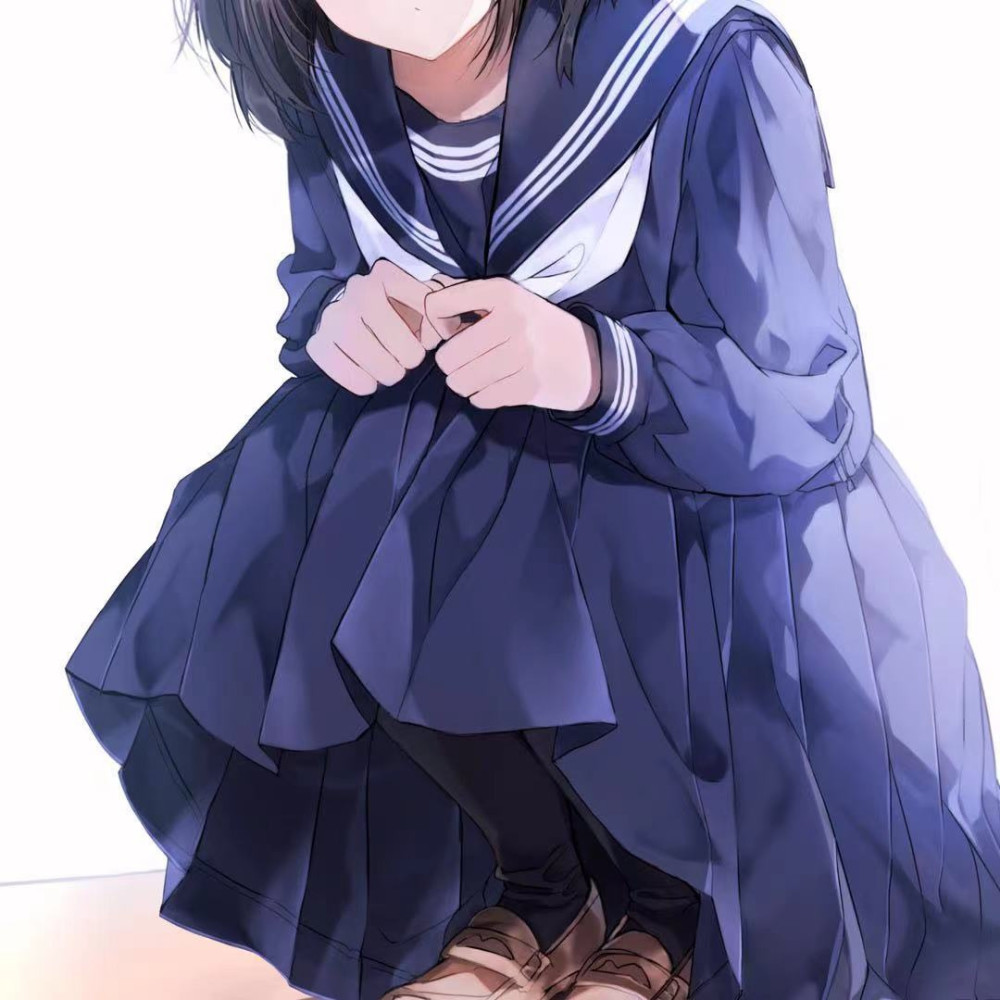 适合做头像的jk半身照他的眼里有宠溺和温柔唯独没有爱意