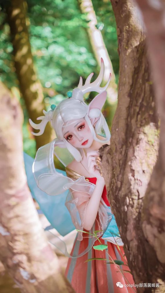 cos:王者荣耀瑶遇见神鹿cos正片@衣衣