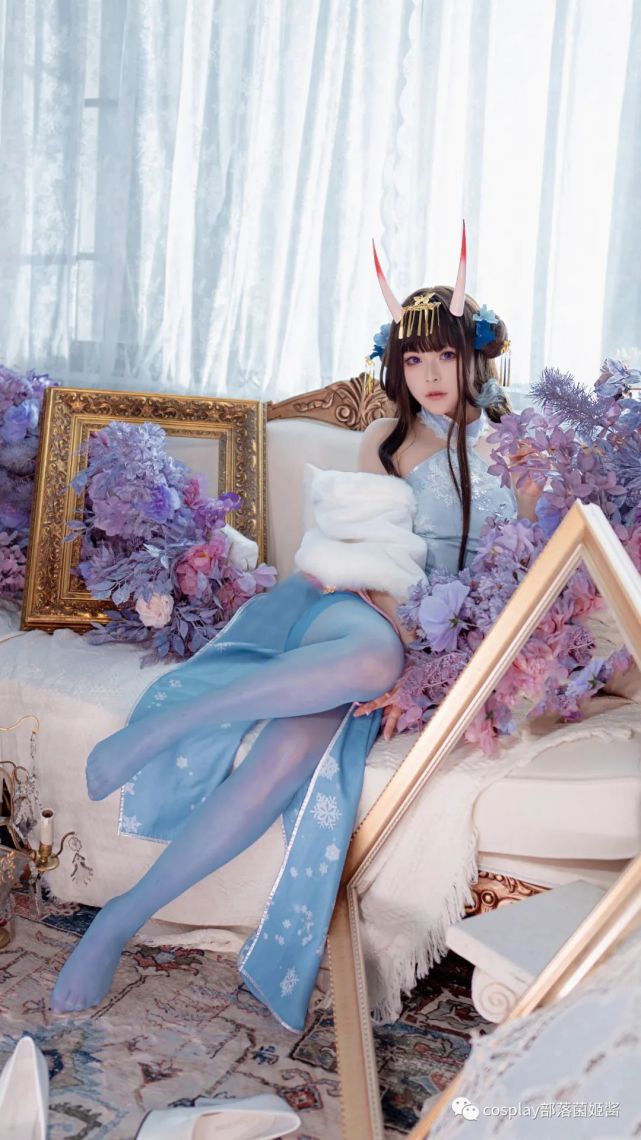 cos:碧蓝航线旗袍能代冬雪沁香cos正片@百合欧皇子