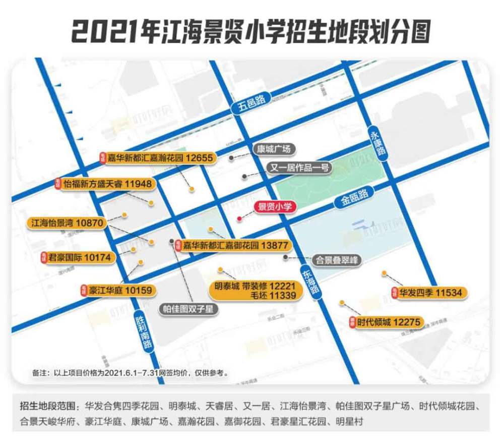 江海景贤小学最全辐射图 21公办小学招生地段公布 腾讯新闻