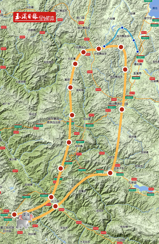 仔细研究大象旅行团的路线后,你会发现