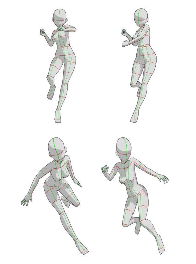 【绘画素材】人体动态老画不好?那这组"动态模型"你一定得码住了!
