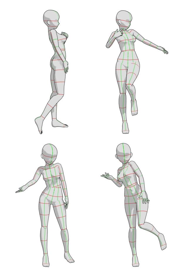 【绘画素材】人体动态老画不好?那这组"动态模型"你一定得码住了!