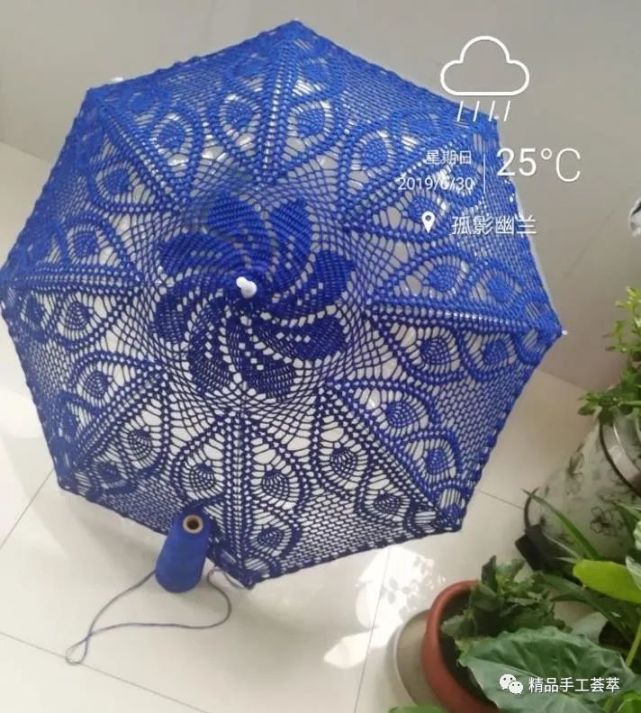 用钩针编织出来的太阳伞太好看了有图解