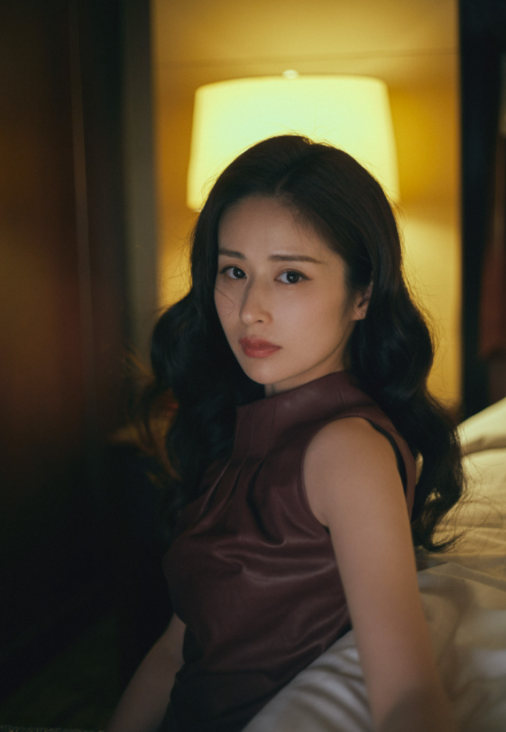 颖儿又引领时尚了红色皮上衣配黑色皮裤洒脱帅气美得让人心动