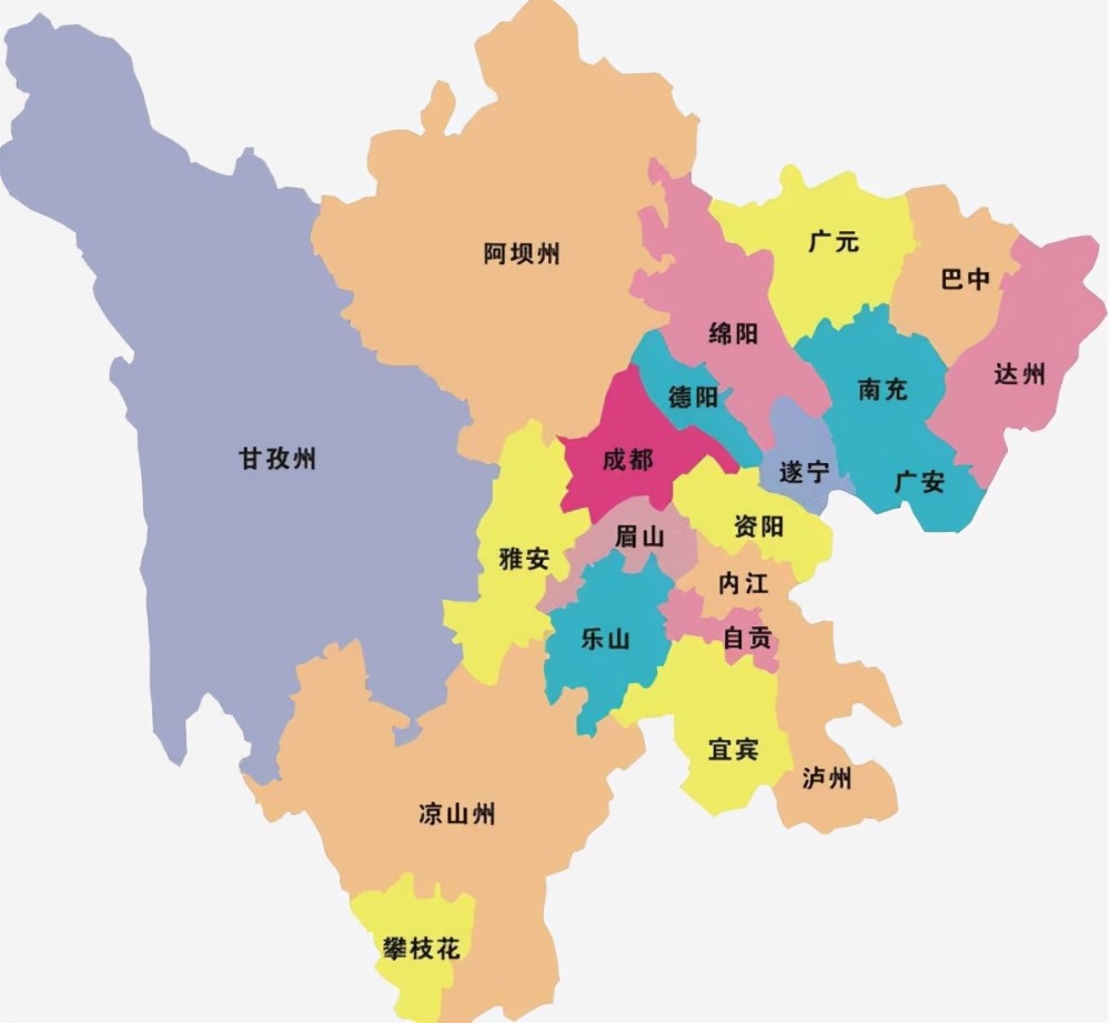 四川省的區劃調整18個地級市之一綿陽市如何有9個區縣