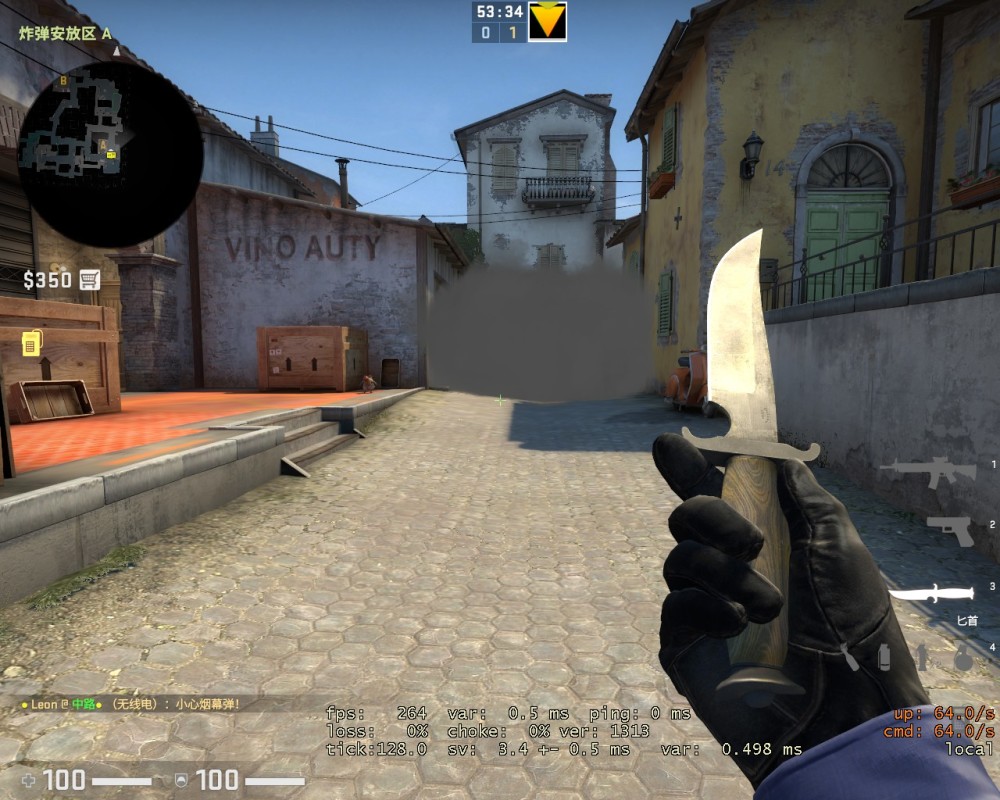 csgo炼狱小镇inforno进攻道具二侧道二楼