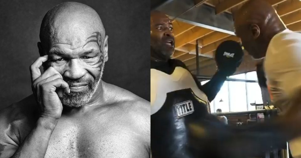 55岁泰森疯狂训练闪电出拳如饿虎扑食教练吓出表情包