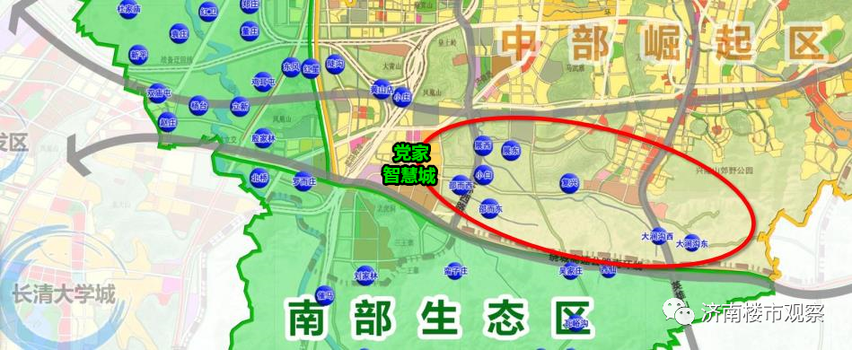 在市中区"一城"的规划中,党家智慧城是进度最快的区域,这也是市中区"