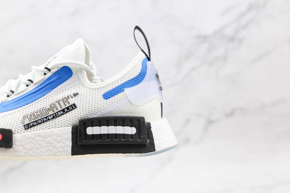 阿迪达斯adidas nmd r1 v2三叶草nmd白蓝色爆米花跑鞋