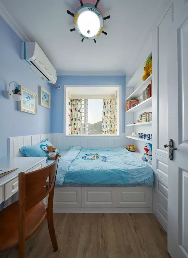 90平简约美式三居,全屋定制将每1平都利用到了极致!