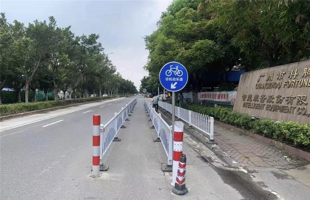 广州番禺傍雁南路非机动车道优化提升项目完成