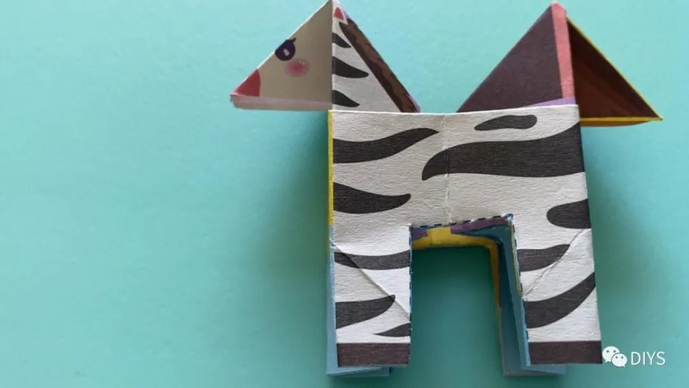 "手工折纸"简单又可爱的小斑马!