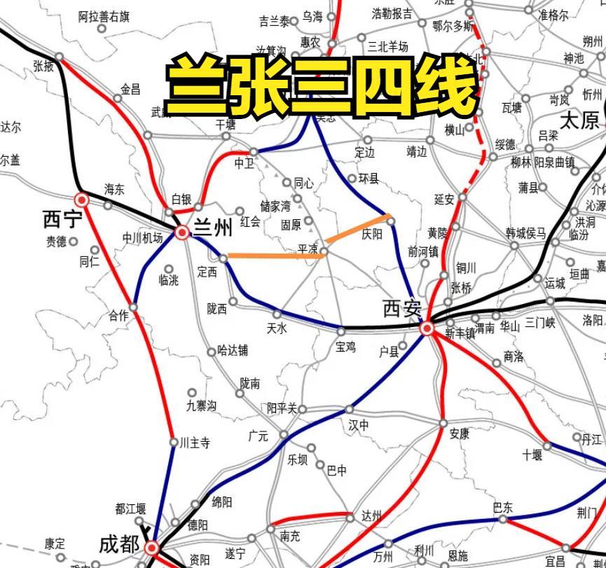 甘肃省高铁动车路线图图片