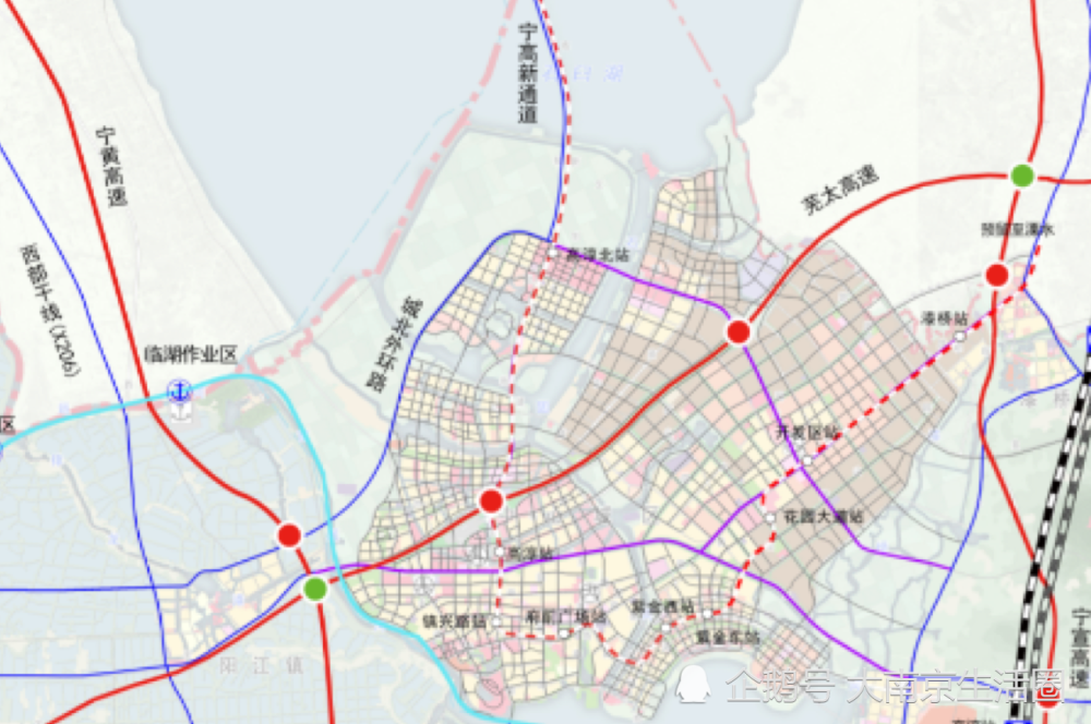 根据高淳区综合交通规划图所示,宁高城际除了现有的两站外,还将继续