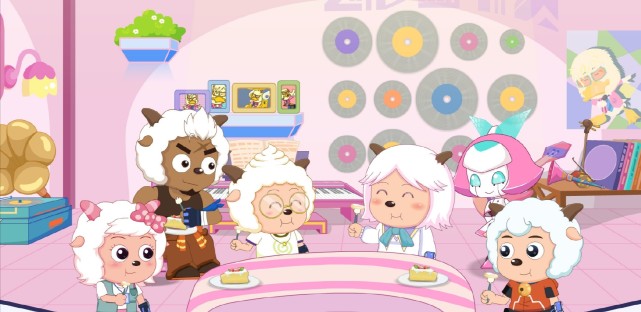 喜羊羊善良的暖羊羊也被拟人化紫发形象少女感十足