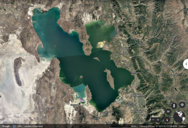 美国大盐湖地图图片