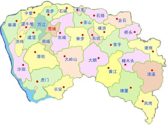 东莞市各镇地图全图图片