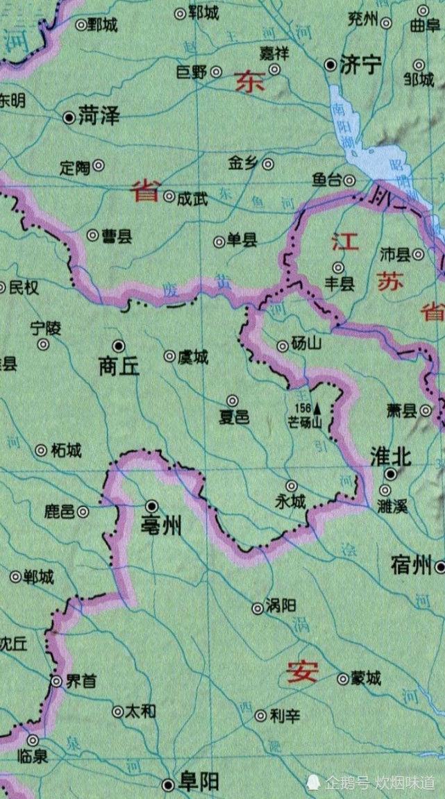 商丘市虞城縣與安徽碭山縣,亳州山東單縣相鄰,離江蘇徐州也很近