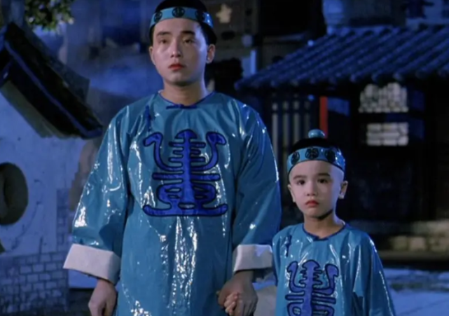 林正英主演电影《灵幻先生》中,吕方饰演大宝,王玉环则饰演反派女巫