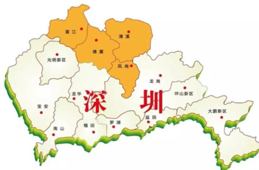 深圳与东莞地图图片