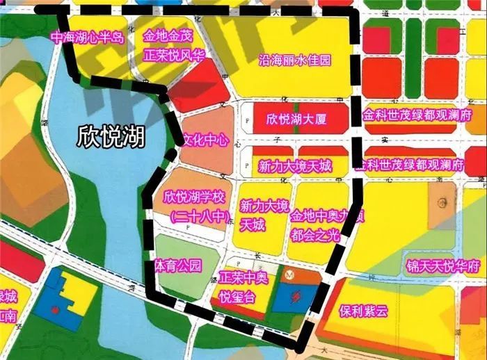 28中欣悦湖校区划分明确新建区中小招生学区范围公布