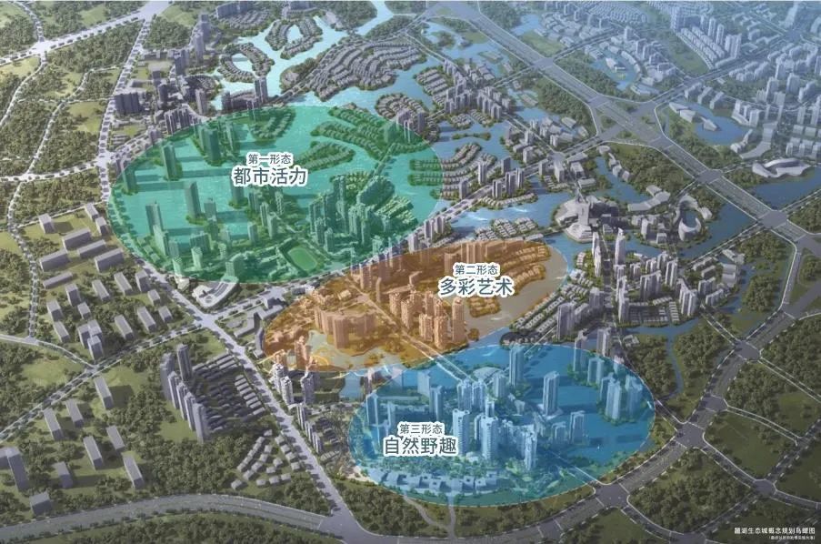 两个组团中间由"嘉州路"隔开,均位于8300亩麓湖生态城的最南端