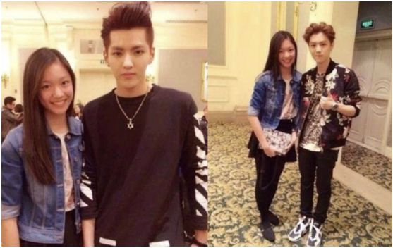 綦美合与吴亦凡,鹿晗在后台合影.