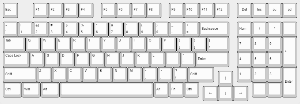 机械键盘键位图清晰图片
